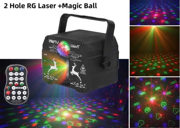 Disco Laser met magische led bal huren bij silent disco